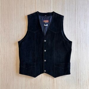 Vintage Cripple Creek Men’s Western Suede Leather Vest